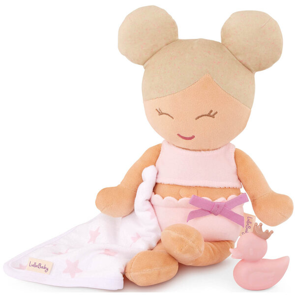 LULLABABY LALKA PRZYTULANKA MASKOTKA DO KĄPIELI +KACZUSZKA +RĘCZNIK