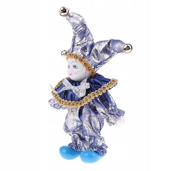 Pagliaccio in porcellana 16 cm - decorazione esclusiva e regalo da collezione