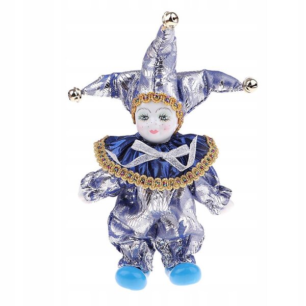 Pagliaccio in porcellana 16 cm - decorazione esclusiva e regalo da collezione
