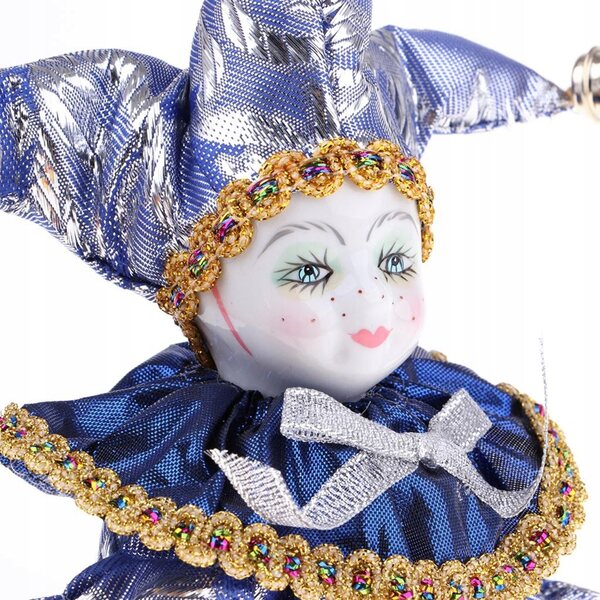 Pagliaccio in porcellana 16 cm - decorazione esclusiva e regalo da collezione