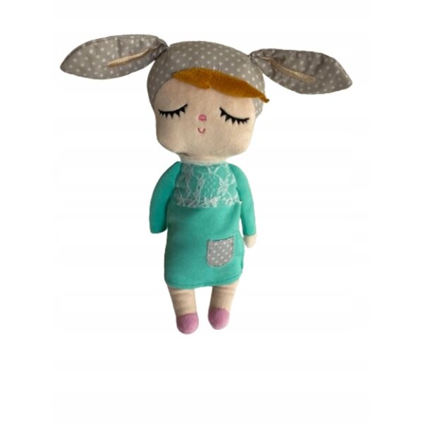 Miniroom Kanindocka Bunny Doll 33 cm con vestito verde in tessuto