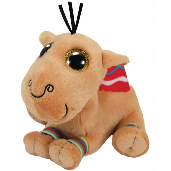 TY Beanie Boos Peluche Cammello Jamal Marrone Occhi Dorati 28 cm