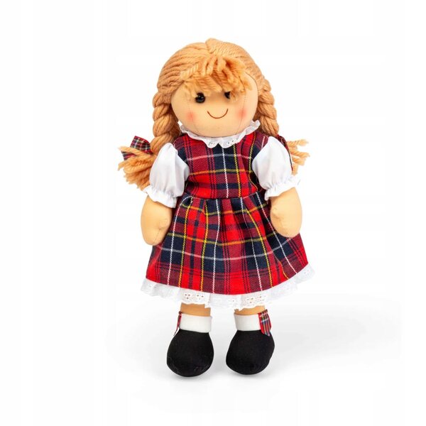 Bigjigs Toys Iona bambola di pezza 34 cm, morbido peluche per bambini