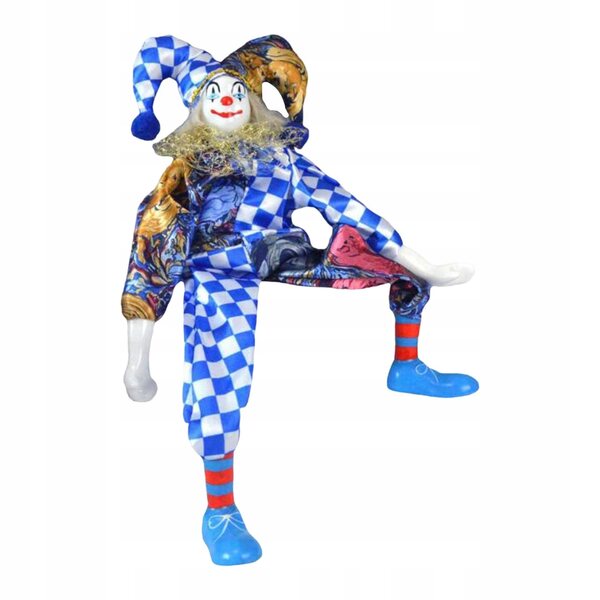 Stilisierte Clown-Puppe aus Holz mit Zubehör und Organizer, 20 l