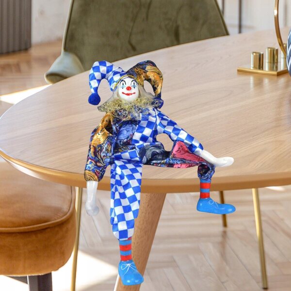 Stilisierte Clown-Puppe aus Holz mit Zubehör und Organizer, 20 l