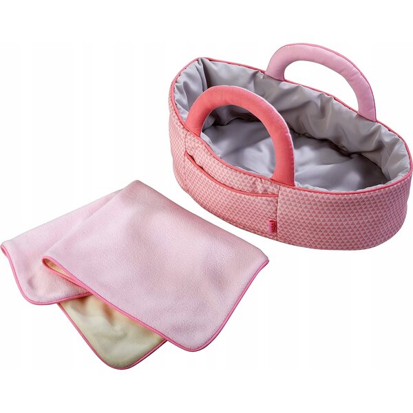 HABA Torba morbida rosa per trasportare bambole con copertina, 18 mesi+