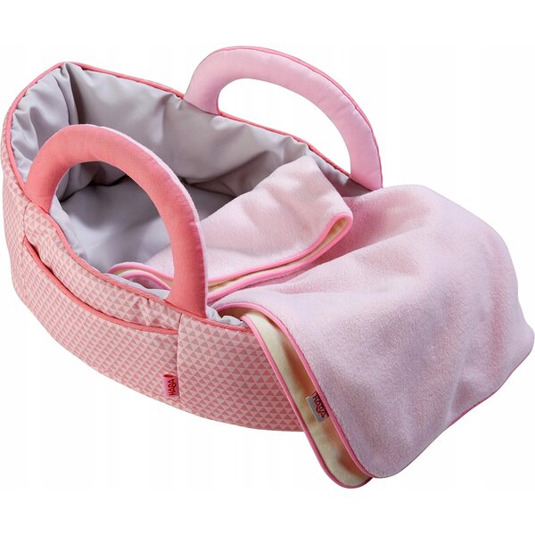 HABA Torba morbida rosa per trasportare bambole con copertina, 18 mesi+