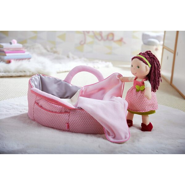 HABA Torba morbida rosa per trasportare bambole con copertina, 18 mesi+