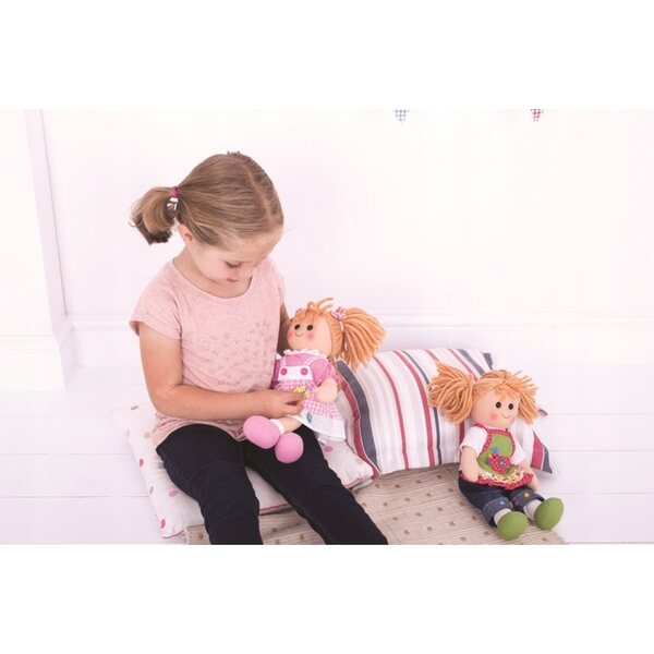 Bigjigs Toys Rag Doll Anna 34 cm - Bambola in Stoffa per Neonati e Bambini