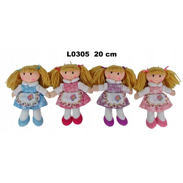 Bambola di pezza 20 cm - Morbida Bambola Morbida Sicura per Bambini 3+