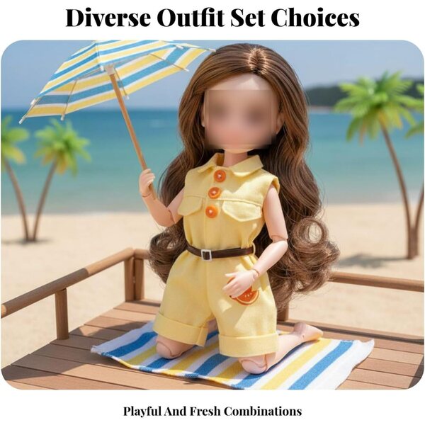 Predolo Vestiti Estivi per Bambola 30 cm BJD - Set Completo Blu alla Moda