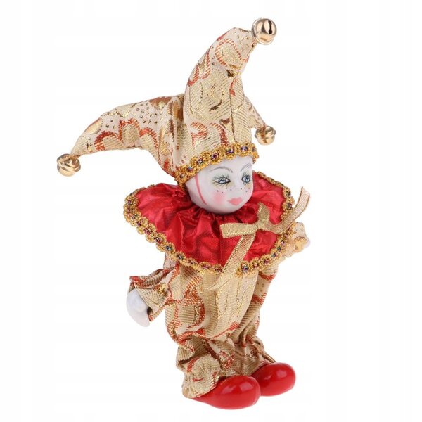 16 cm große Triangel-Puppe aus italienischem Porzellan – elegante Dekoration und Sammlung