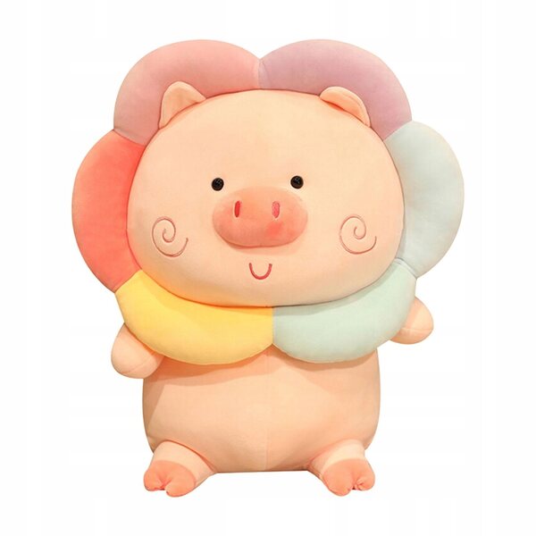 Tenero Peluche Maiale Arcobaleno 35 cm Morbido e Confortevole per Dormire e Decorare