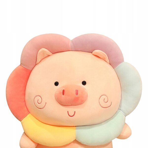Tenero Peluche Maiale Arcobaleno 35 cm Morbido e Confortevole per Dormire e Decorare