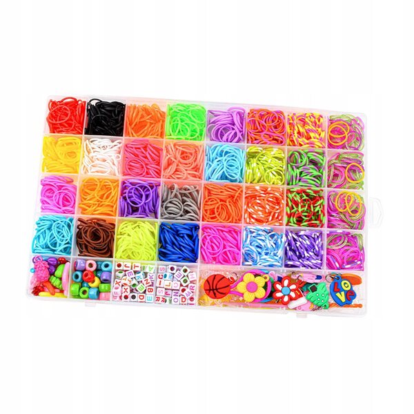 Zestaw do robienia bransoletek z krosna dla dzieci Kolory Gumki DIY Crafting Przenośny dla