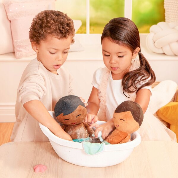 LullaBaby Brunetto Baby-Badepuppe 35 cm, weich und sicher