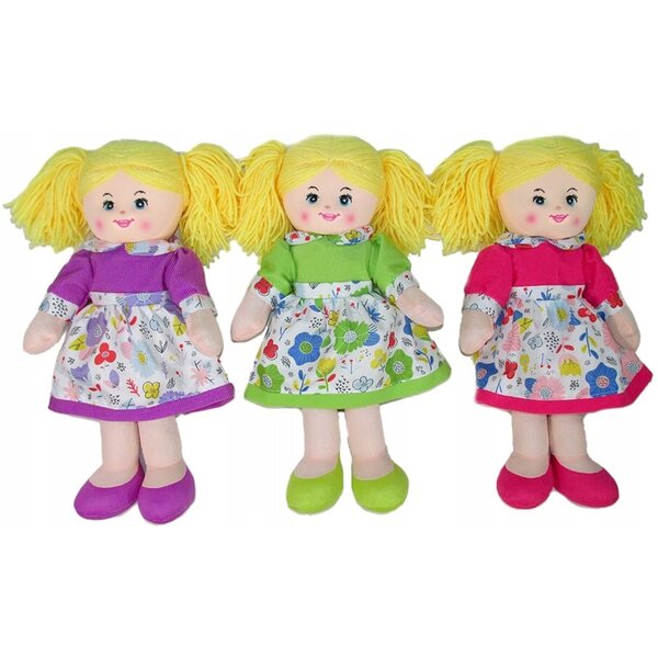 Plüschweiche Puppe 40 cm mit Sound – 3 Farben erhältlich