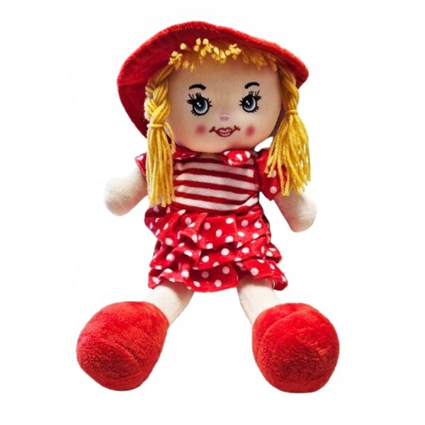 Lallega Zuzia in tessuto a pois con balze 35 cm per bambini 3+ anni
