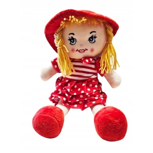 Lallega Zuzia in tessuto a pois con balze 35 cm per bambini 3+ anni