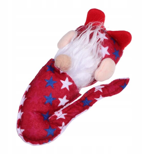 Dekorative weiße Zwerge zum Tag der Freiheit – patriotische Dekoration