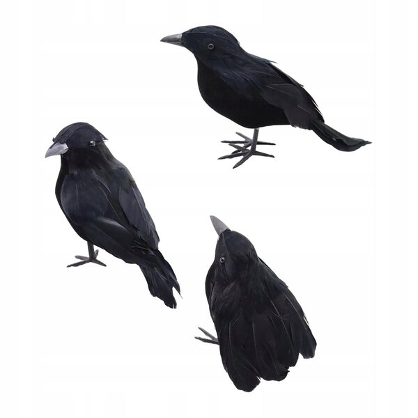 Halloween-Dekorationen, realistische künstliche Krähen für Garten und Kostüme