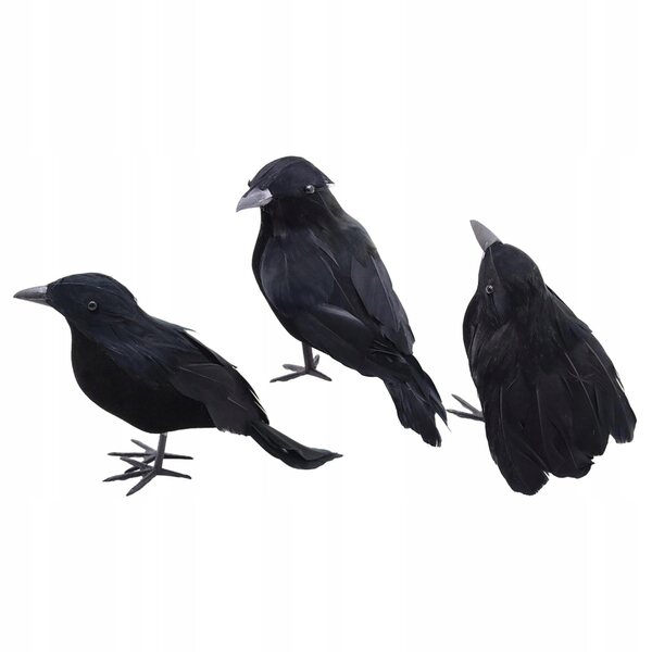 Halloween-Dekorationen, realistische künstliche Krähen für Garten und Kostüme