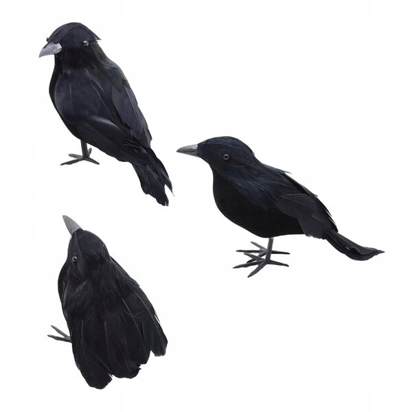 Halloween-Dekorationen, realistische künstliche Krähen für Garten und Kostüme