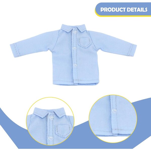 Colcolo Camicia Casual Blu per Action Figure 1/12 - Mini Abbigliamento 6 Pollici