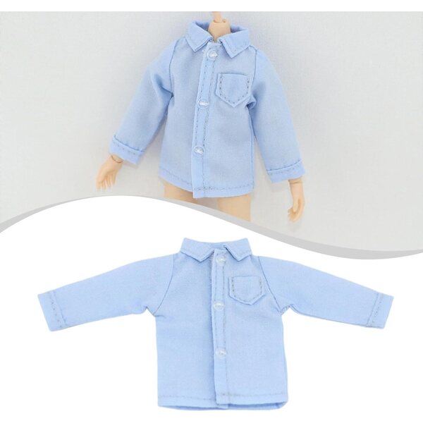 Colcolo Camicia Casual Blu per Action Figure 1/12 - Mini Abbigliamento 6 Pollici