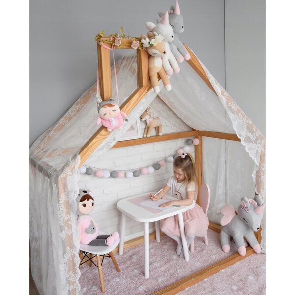 Peluche Unicorno XL Gigante Melootka Grigio e Rosa con Personalizzazione Nome