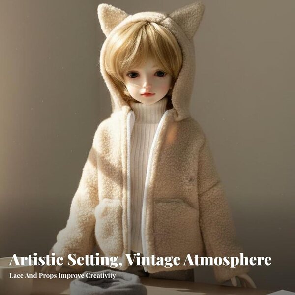 Cardigan in Pile Marrone per Bambole 1/6 - Morbido, Facile da Indossare e alla Moda