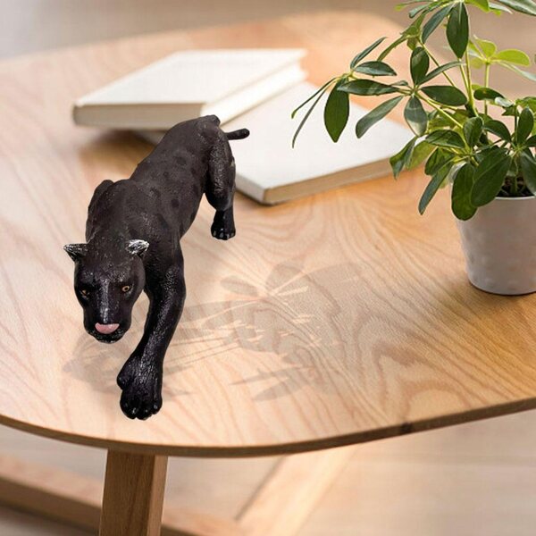 Modello Animale Pantera in PVC Ecologico per Decorazioni e Regali 6,5 cm