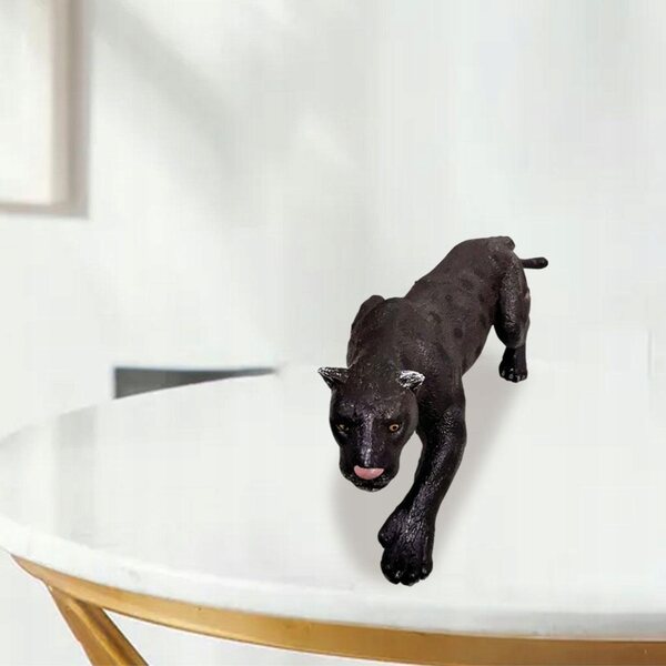 Modello Animale Pantera in PVC Ecologico per Decorazioni e Regali 6,5 cm