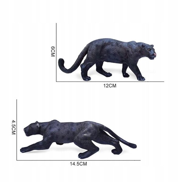 Modello Animale Pantera in PVC Ecologico per Decorazioni e Regali 6,5 cm
