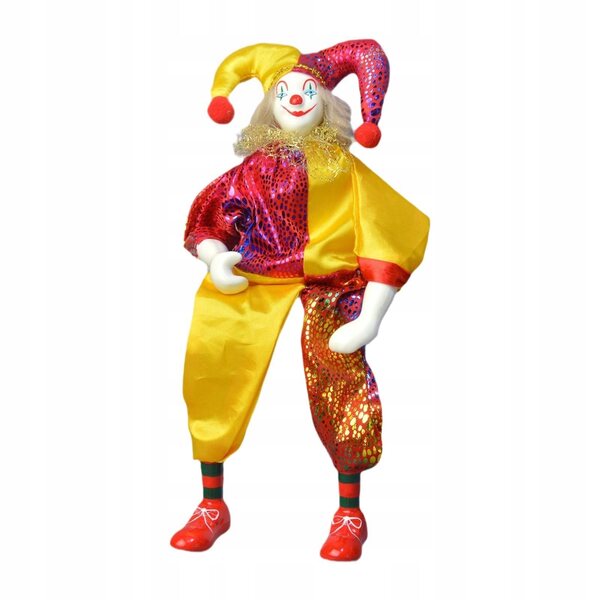 Keramik-Clown-Puppe – kreative Dekoration für Halloween und Festivals, 38 cm