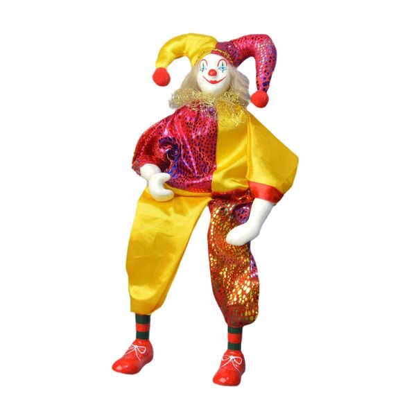 Keramik-Clown-Puppe – kreative Dekoration für Halloween und Festivals, 38 cm