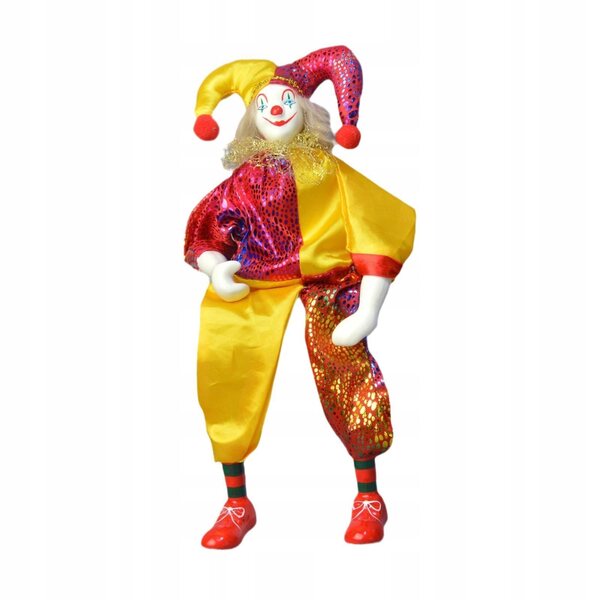 Keramik-Clown-Puppe – kreative Dekoration für Halloween und Festivals, 38 cm