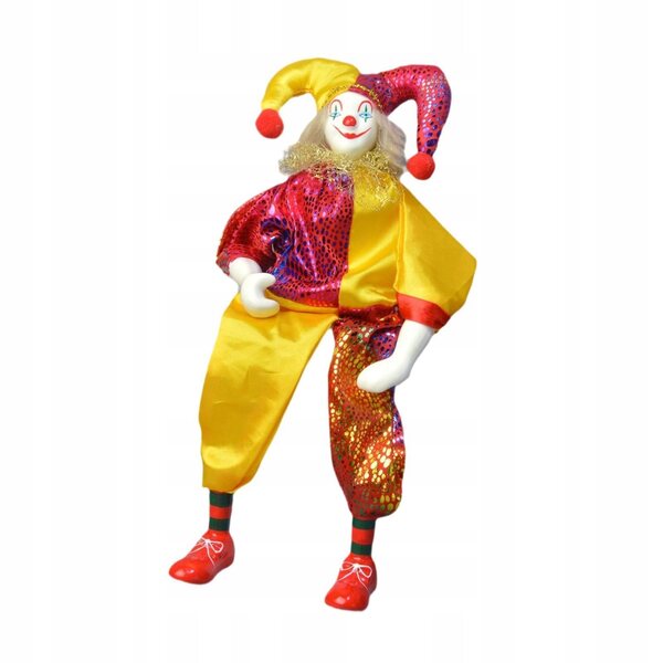 Keramik-Clown-Puppe – kreative Dekoration für Halloween und Festivals, 38 cm