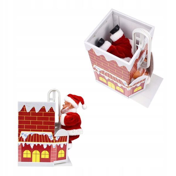 Bambola di Babbo Natale che canta e balla con batterie, perfetta per Natale