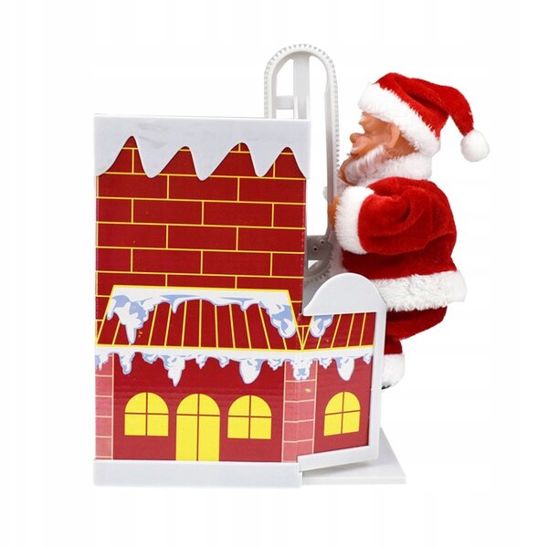 Bambola di Babbo Natale che canta e balla con batterie, perfetta per Natale