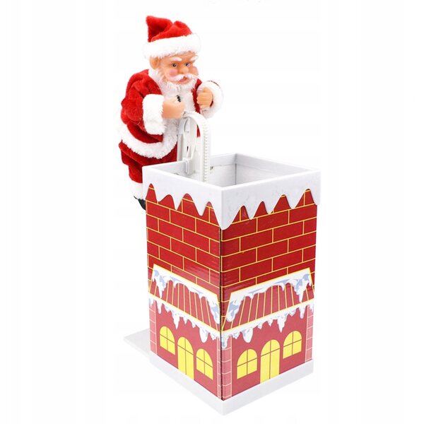 Bambola di Babbo Natale che canta e balla con batterie, perfetta per Natale