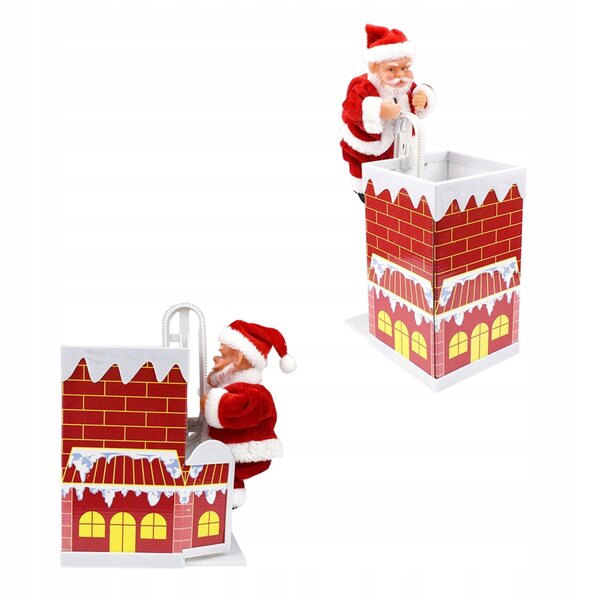 Bambola di Babbo Natale che canta e balla con batterie, perfetta per Natale