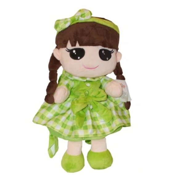 Kajka Tulilo Puppen-Kinderrucksack, 36 cm grün, für Mädchen ab 3 Jahren