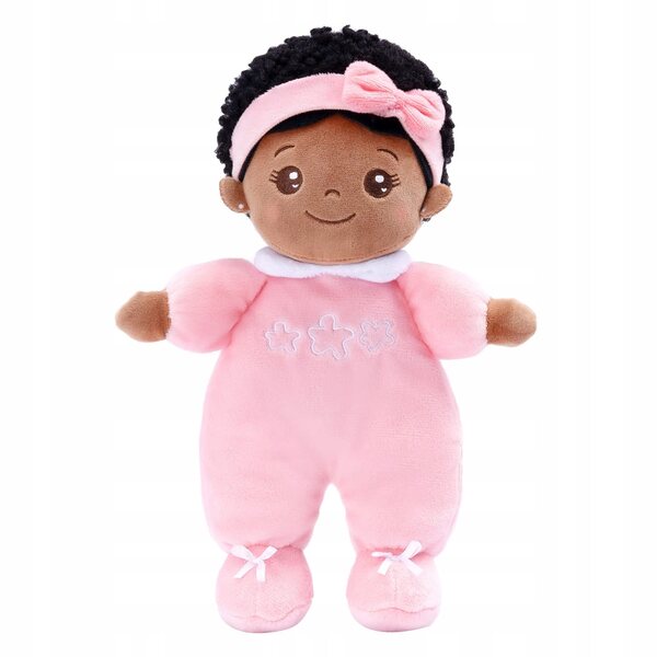 Bambola morbida per neonati in tessuto rosa 25 cm per bambini 3 anni+