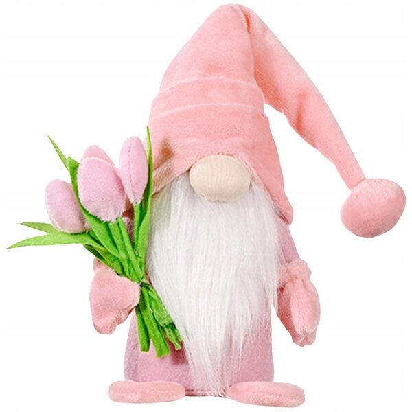 Dekorativer rosa Krasnal zum Muttertag, ideal für Zuhause und Büro