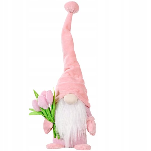 Krasnal rosa decorativo per la Festa della Mamma, ideale per la casa e l'ufficio
