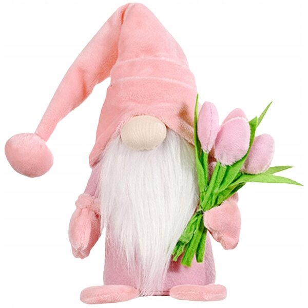 Krasnal rosa decorativo per la Festa della Mamma, ideale per la casa e l'ufficio