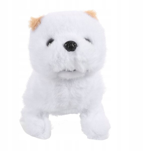 Giocattolo Elettrico Cane Pomerania Bianco Interattivo per Bambini e Bambole