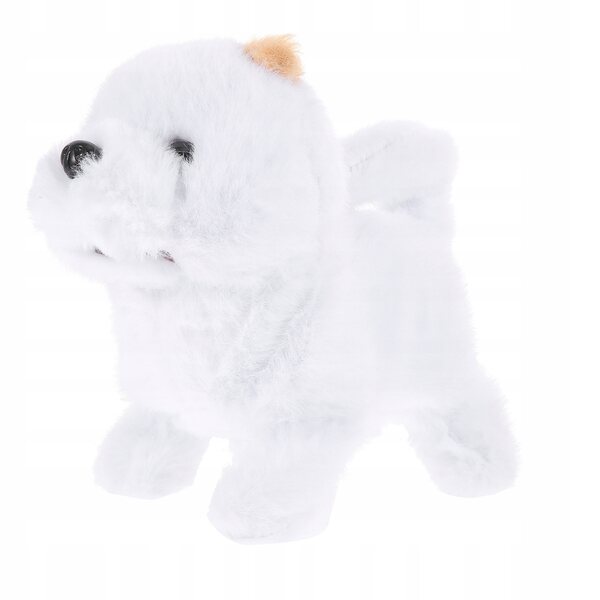 Giocattolo Elettrico Cane Pomerania Bianco Interattivo per Bambini e Bambole
