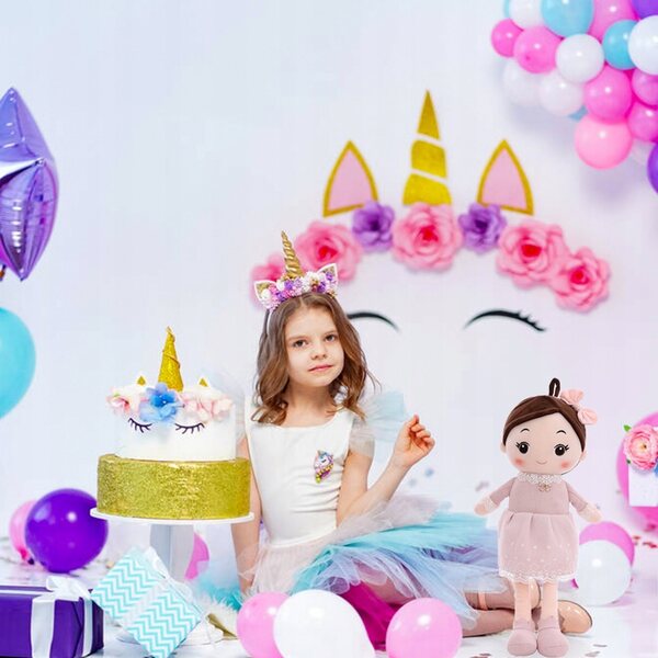 Lella aus weichem Stoff 40 cm für Mädchen, Dekokissen und Spielzeug